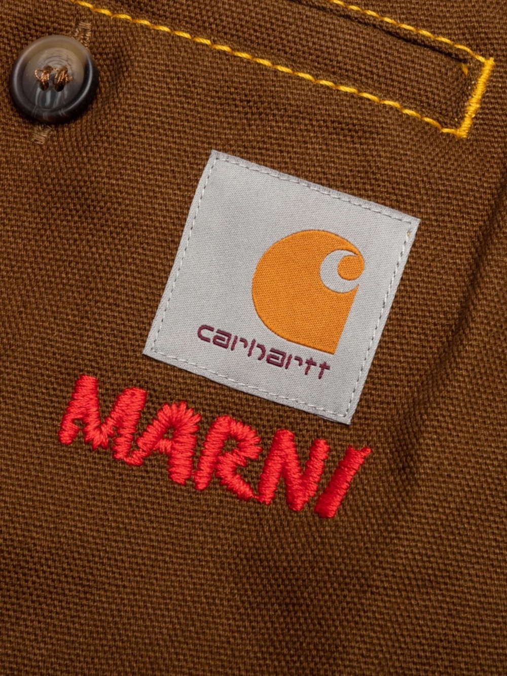 MARNI x Carhartt WIP Color Block Pants Tobacco